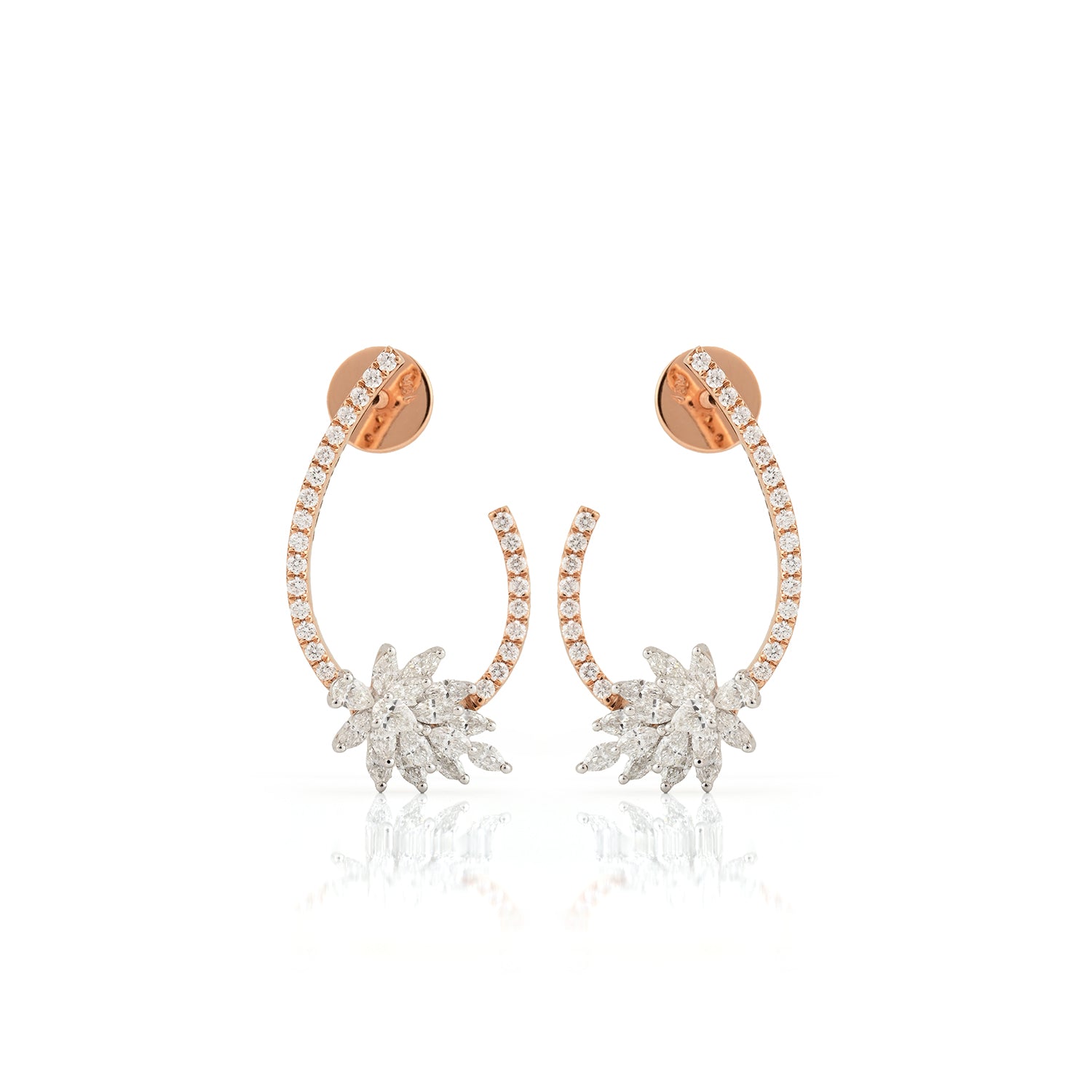 The Lotus Arc Diamond Earring
