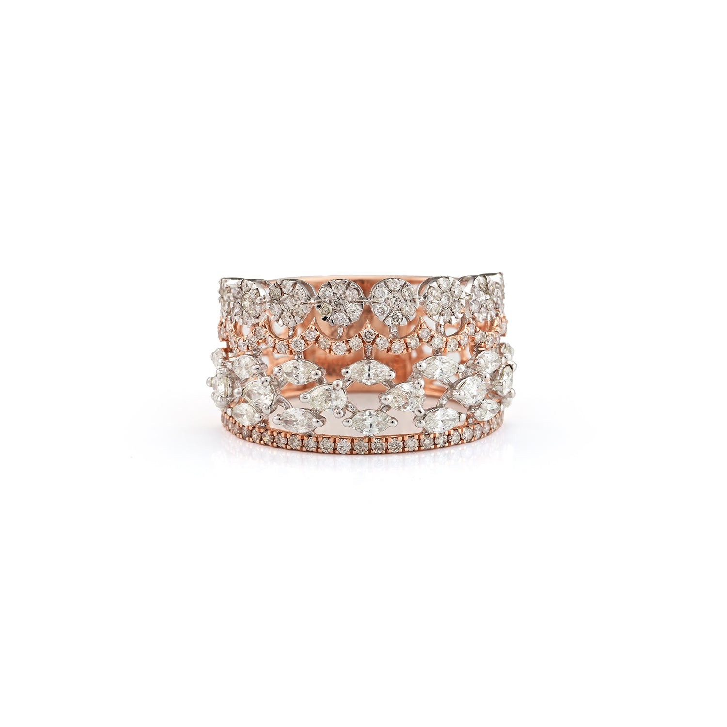 Elysian Petal Weave Diamond Ring