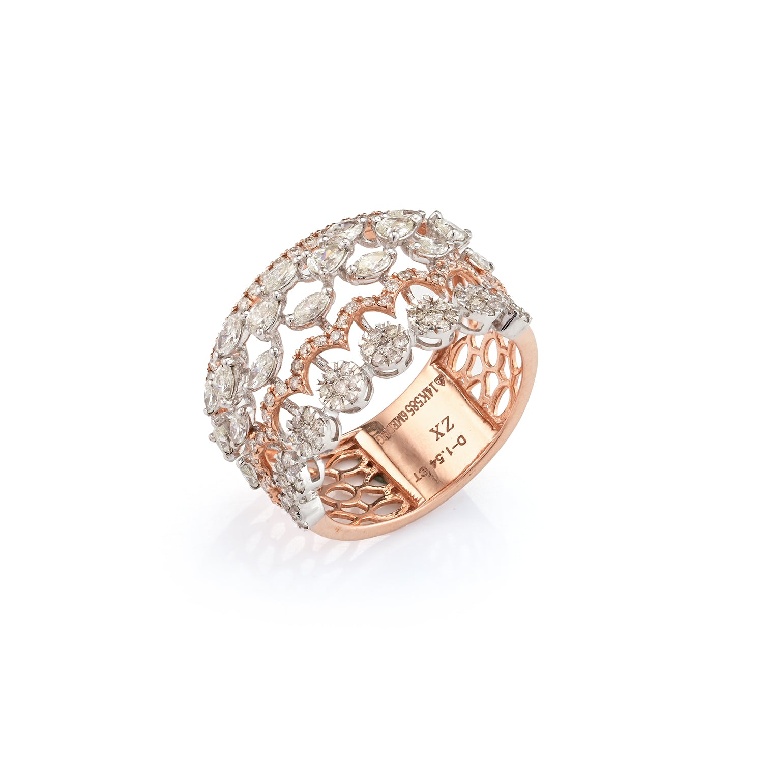 Elysian Petal Weave Diamond Ring