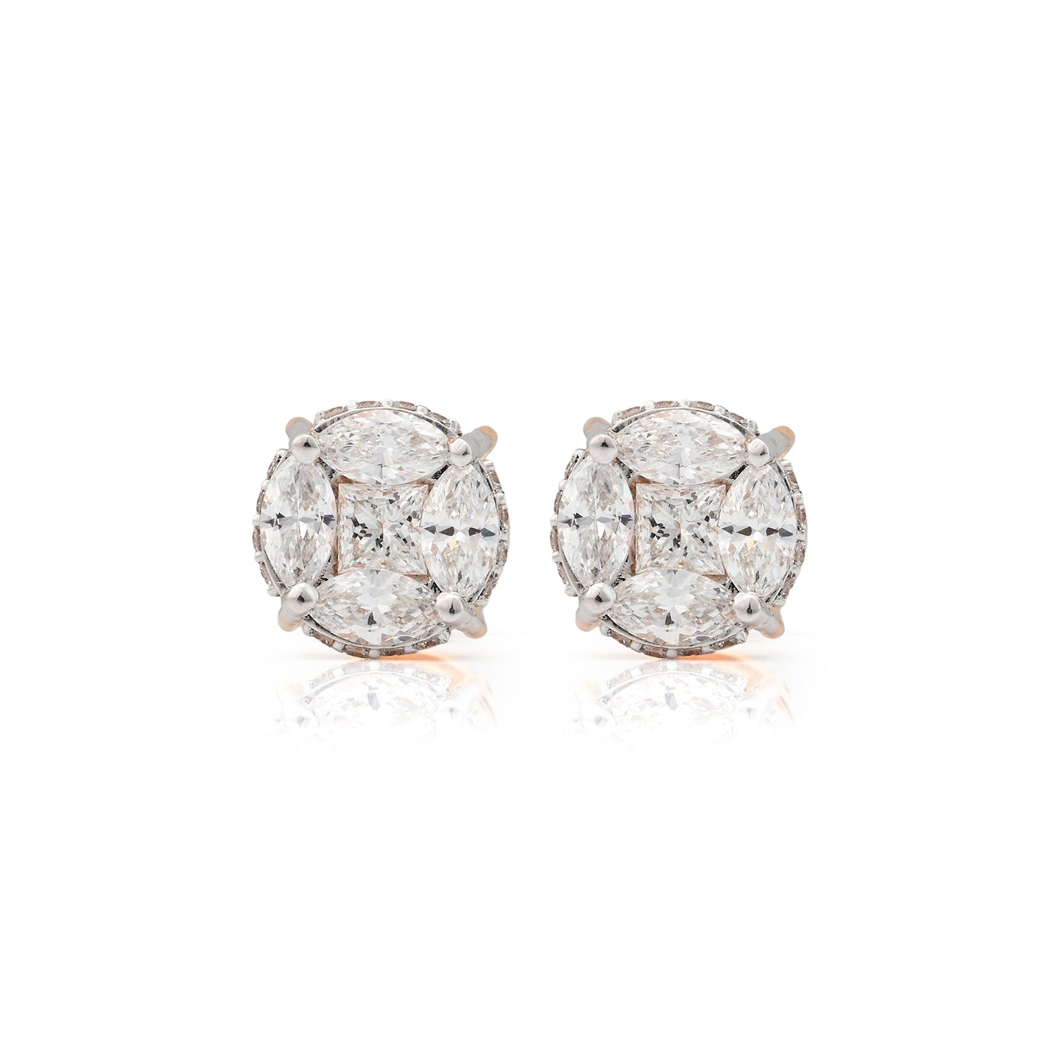 Iris Diamond Clusters Earring