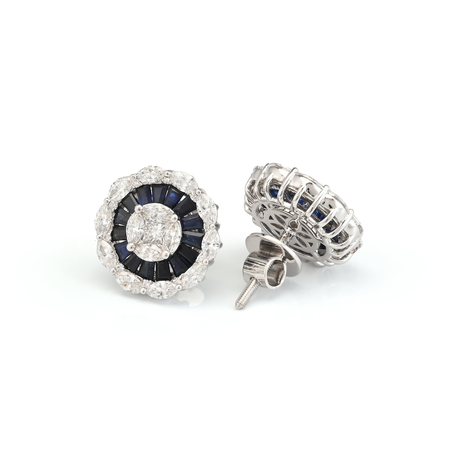 Deep Sea Bloom Solitaire Earring