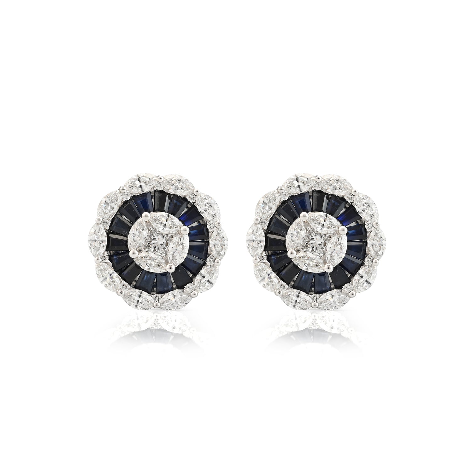 Deep Sea Bloom Solitaire Earring