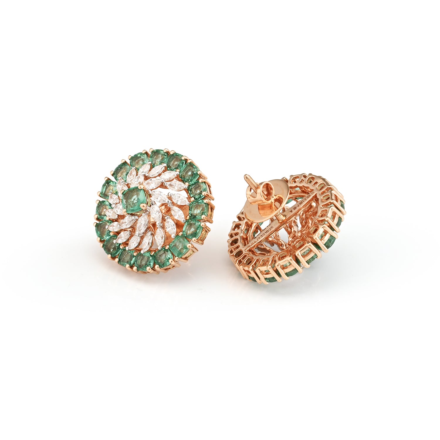 The Emerald Whirl Diamond Earring