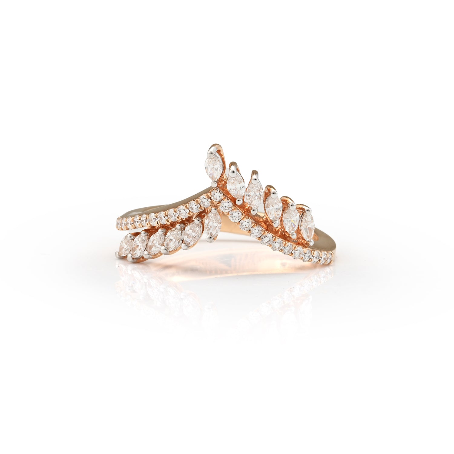 Elara Leaf Diamond Ring