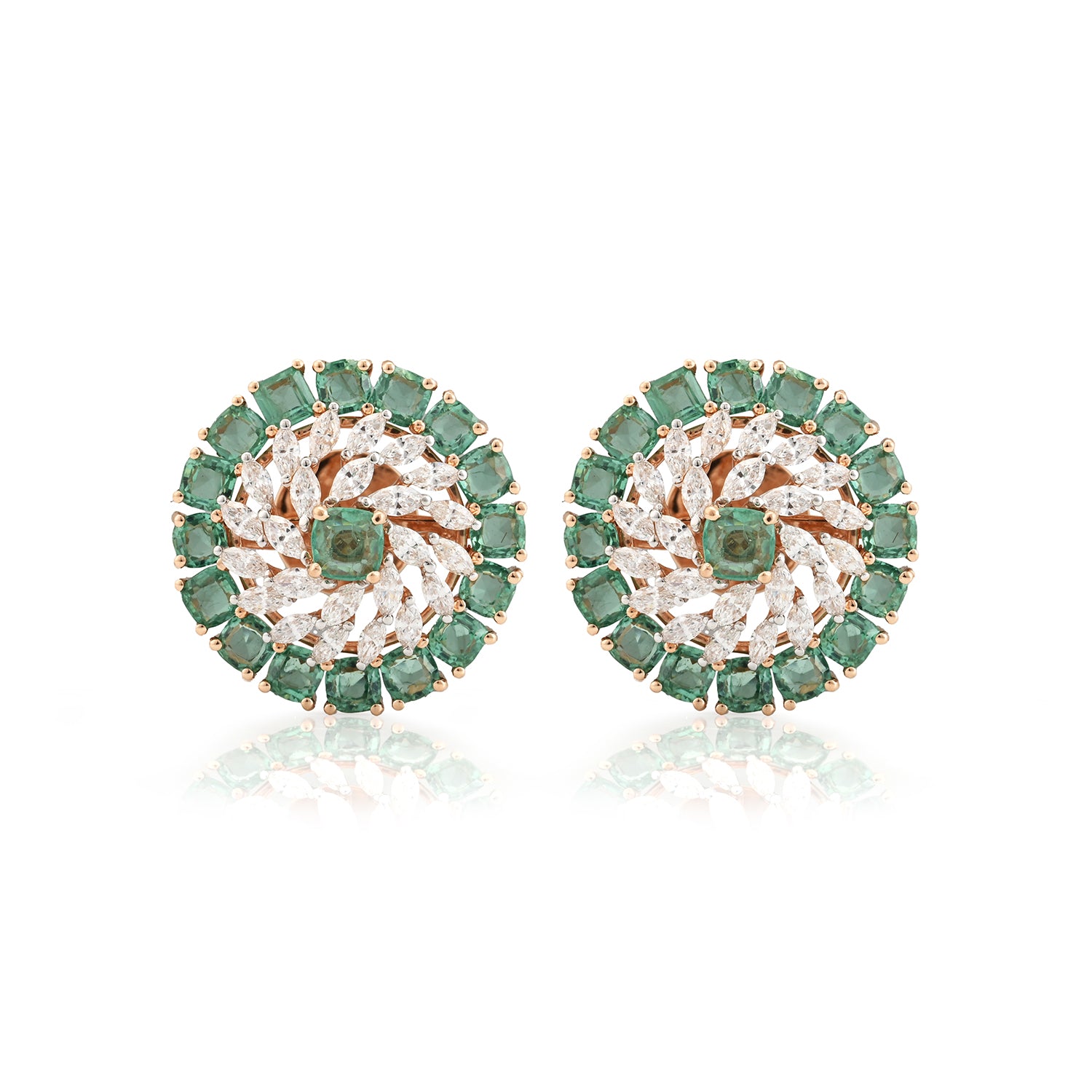 The Emerald Whirl Diamond Earring
