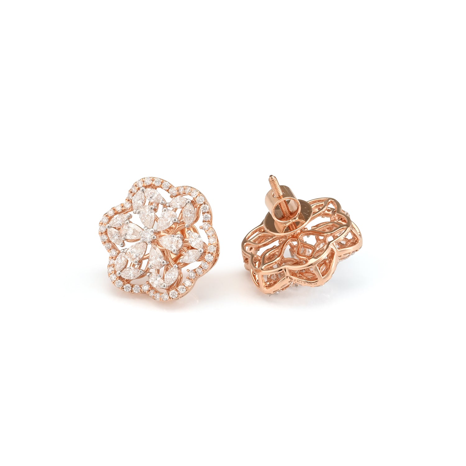 Roselle Bloom Diamond Earring