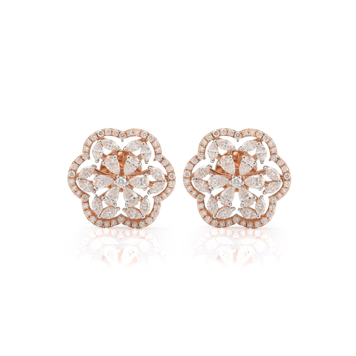 Roselle Bloom Diamond Earring
