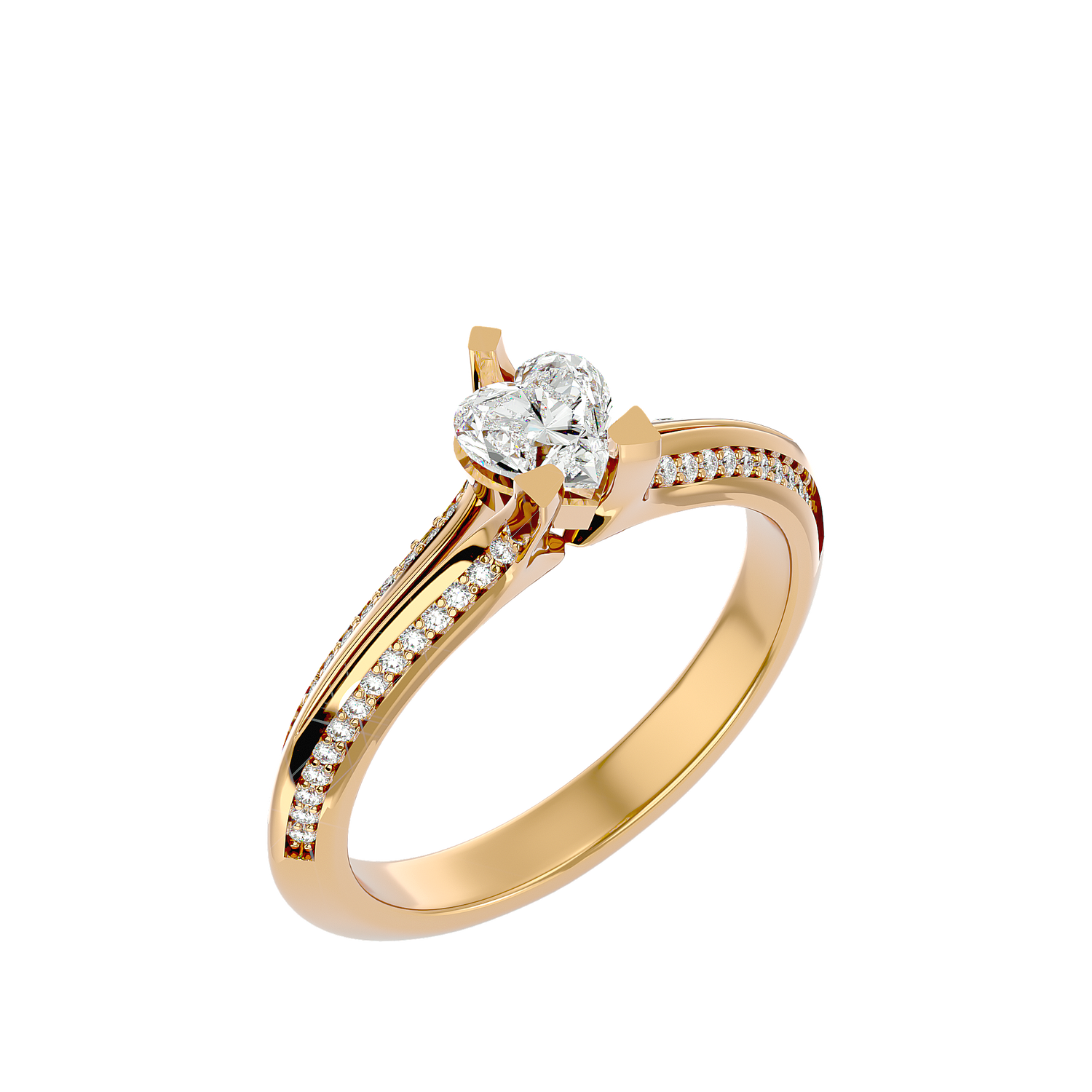 Rose Solitaire Ring