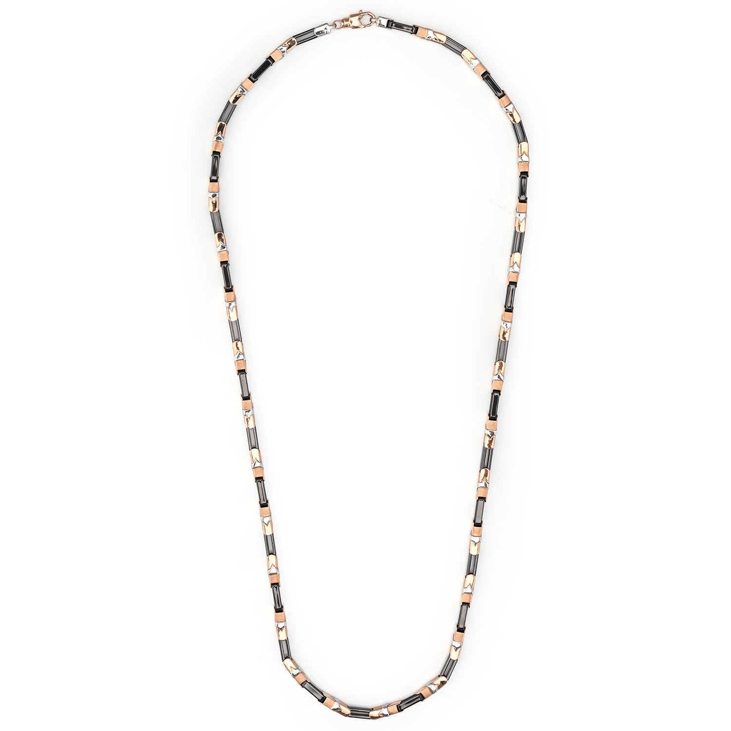 Black & Rose Gold Men’s Link Chain
