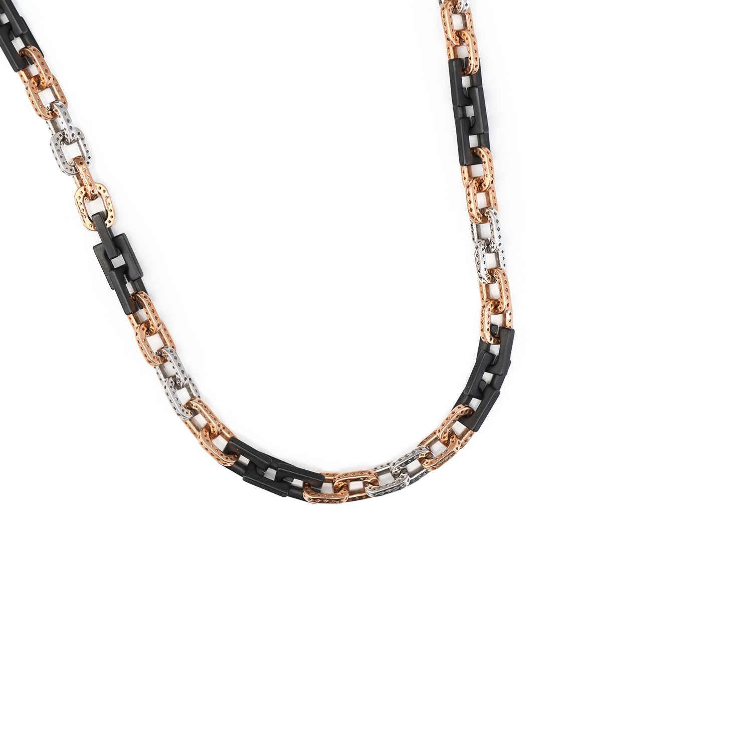 Tricolor Geometric Men’s Chain